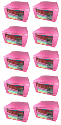 

Afrose High Quality Multipurpose Non-Woven Plain 10inch Saree Cover 10PC Capacity 10-15 Units Saree/Blouse Each(Pink)
