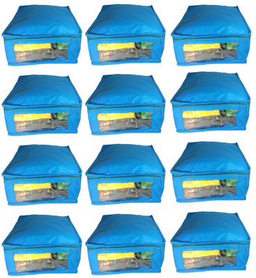 

Afrose High Quality Multipurpose Non-Woven Plain 10inch Saree Cover 12PC Capacity 10-15 Units Saree/Blouse Each(Blue)