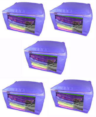 

Afrose High Quality Multipurpose Non-Woven Plain 10inch Saree Cover 5PC Capacity 10-15 Units Saree/Blouse Each(Purple)