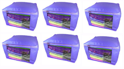 

Afrose High Quality Multipurpose Non-Woven Plain 10inch Saree Cover 6PC Capacity 10-15 Units Saree/Blouse Each(Purple)