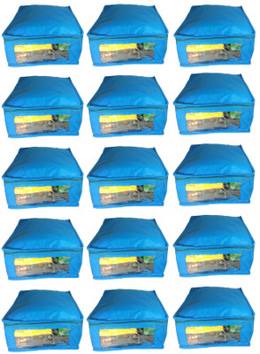 

Afrose High Quality Multipurpose Non-Woven Plain 10inch Saree Cover 15PC Capacity 10-15 Units Saree/Blouse Each(Blue)