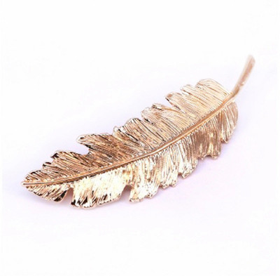 

Little Trunk Box Gold Leaf Hair Clip Bun Clip(Gold)