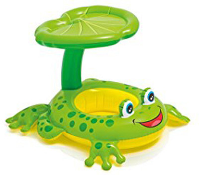 

SWASH Froggy Friend Shaded Baby Float with Leg holes for 1-2 year Kids Inflatable Pool Accessory(Green)