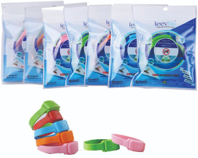 LeevMe Silicon Manual Anti Mosquito Bracelet _ Pack of 7(7 x 1 Patches)