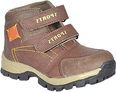 

Leon Boys Velcro Casual Boots(Brown, Bwown
