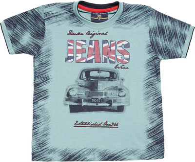 DUKE Boys Printed Polycotton Regular T Shirt(Red, Pack of 1)