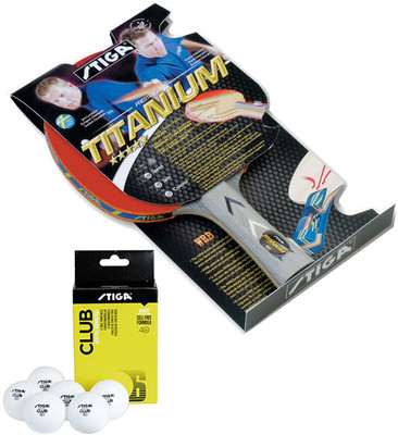 

Cosco Stiga Titanium Table Tennis Bat ( Pack Of 1 ) With Club 40 + Table Tennis Ball ( 6 Ball ) Table Tennis Kit