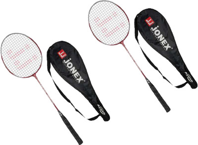 

JJ Jonex AYUSH SET of 2 Multicolor Strung Badminton Racquet(G4 - 3.25 Inches, 220 g)