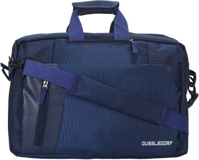 

Dussledorf 15.6 inch Expandable Laptop Messenger Bag(Blue), Navy blue