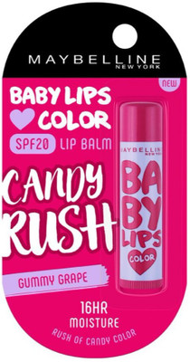 

Maybelline Baby lips Candy Rush Lip Balm Gummy Grape(Pack of: 1, 4 g)