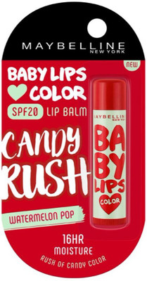 

Maybelline Baby lips Candy Rush Lip Balm Watermelon Pop(Pack of: 1, 4 g)