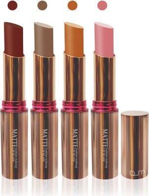 

FEMINA09 cosmetics makeup velvet matte Enriched with Vitamin E lipstick multicolor fashion collection combo set 4(Multicolor, 20 g)