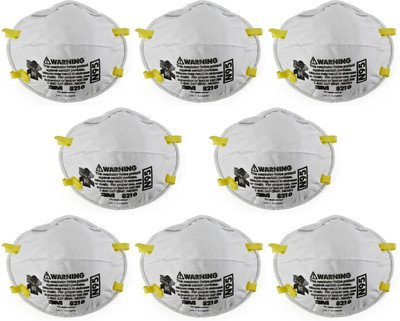 

Vezual 3M 8210 3M 8210 (Pack of 8) N95 NOISH APPROVED SWINE FLU RESPIRATOR Mask and Respirator