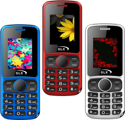 

GLX W5 Pack of Three Mobiles(Red$$Blue$$White)