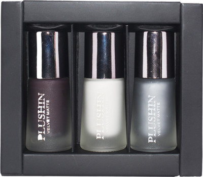 

plushin Velvet Matte Nail Polish GREY,WHITE,BROWN' GREY, WHITE, BROWN(Pack of 3)