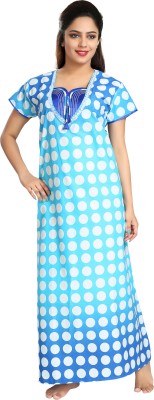 SABERA Women Nighty(Blue)