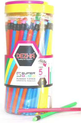 

Dezha Neon Super Glow Pencil(Set of 1, Orange, Blue, Green, Pink, Yellow)