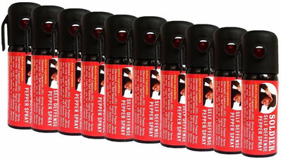 

Soldier Self Defense Women Safety upto 10 feet Range Dispensable Combo Pack 10 Pepper Stream Spray