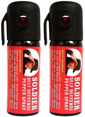 

Soldier Self Defense Women Safety upto 10 feet Range Dispensable Combo Pack 2 Pepper Stream Spray