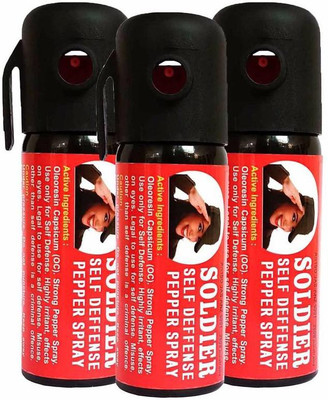 

Soldier Self Defense Women Safety upto 10 feet Range Dispensable Combo Pack 3 Pepper Stream Spray