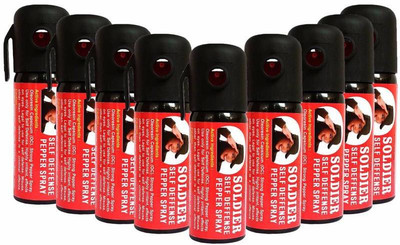 

Soldier Self Defense Women Safety upto 10 feet Range Dispensable Combo Pack 9 Pepper Stream Spray