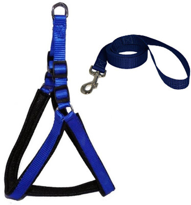 Furious3D Dog Harness & Leash(, BLUE