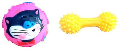 tINYPAWZ Rubber Chew Toy, Fetch Toy, Rubber Toy, Squeaky Toy For Dog