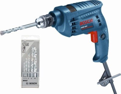 BOSCH 500 W GSB 501 drill machine with 5pc masonry drill set Pistol Grip Drill(13 mm Chuck Size)