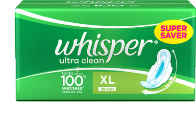 

Whisper Ultra Clean Plus Sanitary Pad(Pack of 30)