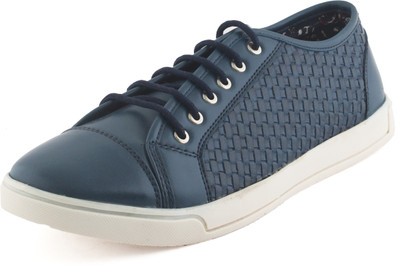 

Amanio Leather Casual Shoes Sneakers For Men(Blue