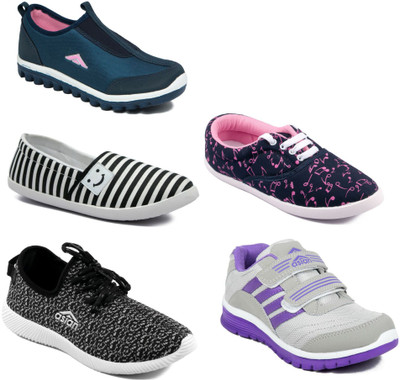 

Asian Women Casual & Running Shoes Combo Pack of 5 Walking Shoes For Women(Multicolor