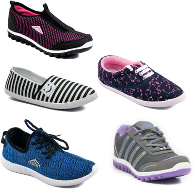

Asian Women Casual & Running Shoes Combo Pack of  Walking Shoes For Women(Multicolor