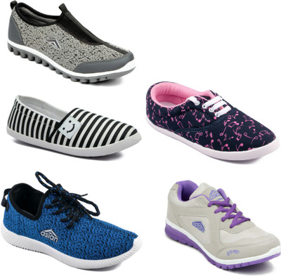 

Asian Women Casual & Running Shoes Combo Pack of 5 Walking Shoes For Women(Multicolor