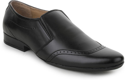 

Vilax Brogue Shoes Slip On For Men(Black