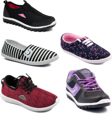 

Asian Women Casual & Running Shoes Combo Pack of 5 Casuals For Women(Multicolor