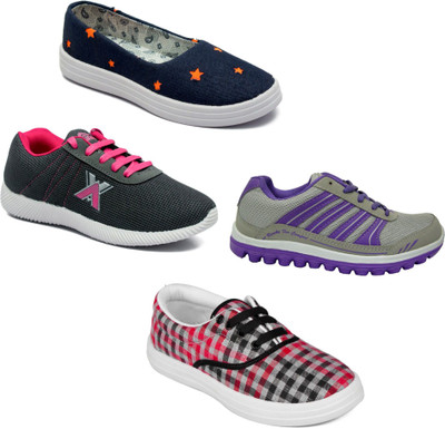 

Asian Women Casual & Running Shoes Combo Pack of 4 Walking Shoes For Women(Multicolor