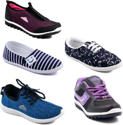 

Asian Women Casual & Running Shoes Combo Pack of 5 Walking Shoes For Women(Multicolor