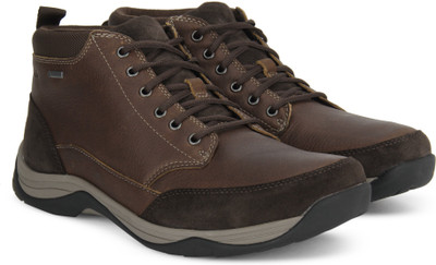 

Clarks BaystoneTopGTX Brown WLined Lea Boots For Men(Brown, Black