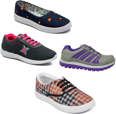 

Asian Women Casual & Running Shoes Combo Pack of 4 Walking Shoes For Women(Multicolor