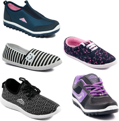 

Asian Women Casual & Running Shoes Combo Pack of 5 Casuals For Women(Multicolor