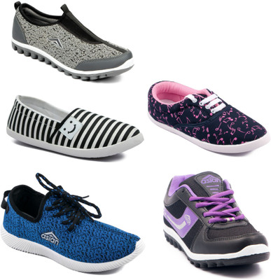 

Asian Women Casual & Running Shoes Combo Pack of 5 Sneakers For Women(Multicolor