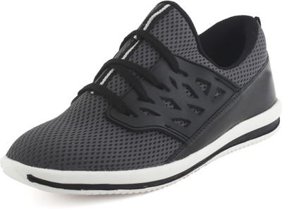 

Amanio Leather Casual Shoes Sneakers For Men(Grey