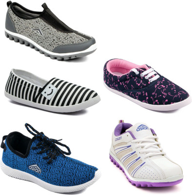 

Asian Women Casual & Running Shoes Combo Pack of 5 Casuals For Women(Multicolor