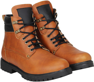 

Baaroo Geove Men's Street Biker Rideing Boots For Men(Tan, Brown