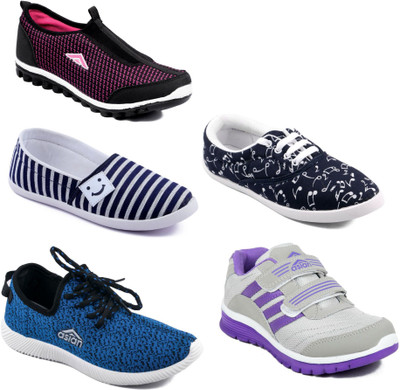 

Asian Women Casual & Running Shoes Combo Pack of  Walking Shoes For Women(Multicolor