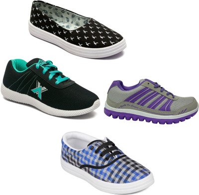 

Asian Women Casual & Running Shoes Combo Pack of 4 Walking Shoes For Women(Multicolor