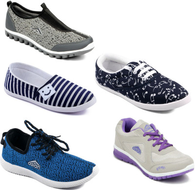 

Asian Women Casual & Running Shoes Combo Pack of  Walking Shoes For Women(Multicolor