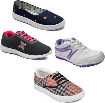 

Asian Women Casual & Running Shoes Combo Pack of 4 Walking Shoes For Women(Multicolor