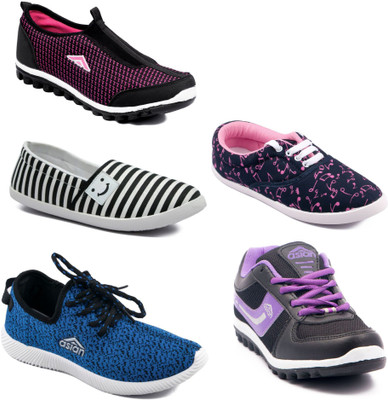 

Asian Women Casual & Running Shoes Combo Pack of 5 Casuals For Women(Multicolor