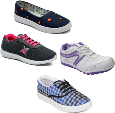 

Asian Women Casual & Running Shoes Combo Pack of 4 Walking Shoes For Women(Multicolor